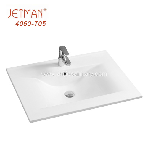 Slim Thin Edge Ceramic Wash Hand Single Sink